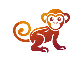 Fototapeta premium A monkey, could be a Chinese zodiac horoscope astrology animal year sign