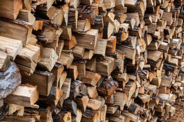 fierwood stack at the rural house