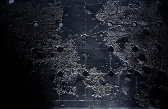 Worn Stone Map with Grid