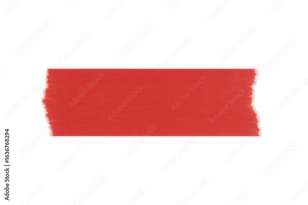 Poster horizontal piece of red torn paper with transparent background, ideal for adding a touch of color to