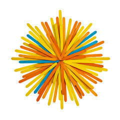 Vibrant Abstract Burst: Colorful Lines & Design Element