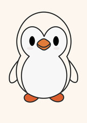 Cute Christmas Penguin Illustration