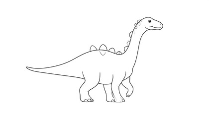 Obraz premium Simple dinosaur outline drawing