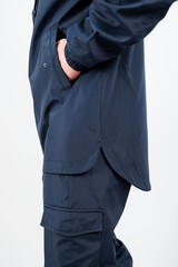 Explore the perfect blend of style and comfort with our stylish casual workwear collection, featuring a chic navy jacket and pants combination designed for versatile wear in any setting