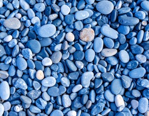Close-up of blue pebbles