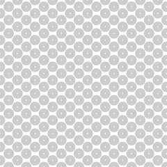 Black concentric circles pattern on white background seamless repeat vector