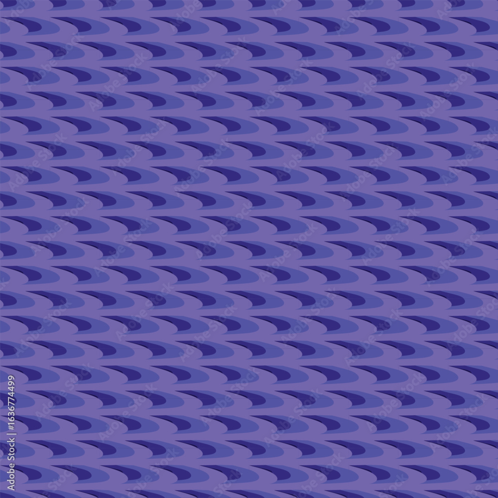 Poster seamless pattern of overlapping blue waves on a purple background texture