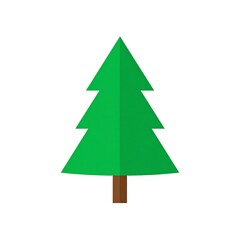 Fototapeta premium Simple green Christmas tree