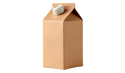 Recyclable eco milk carton isolated white background