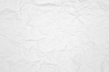 Brainstorming or mistake concept, a white crumpled paper texture background for creative ideas.