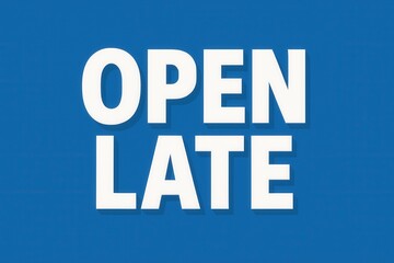 Fototapeta premium Bold white lettering on a blue background displaying the message 