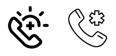 Emergency Call Icon Urgent Help and Assistance