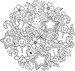 Obraz premium christmas, seamless, flower, floral, vector, wallpaper, butterfly, design, decoration, nature, illustration, leaf, art, spring, vintage, bird, summer, texture, textile, ornament, plant, element, fabri