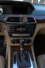 Experience the epitome of luxury with a meticulously crafted car interior that showcases a sophisticated dashboard design, complete with userfriendly controls for an elevated driving experience
