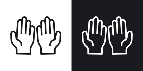 Pray icons. Illustration of outline icons