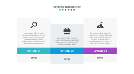 Progress bar featuring 3 arrow-shaped elements, symbolizing the three stages of business strategy and progression. Clean timeline infographic design template. Vector for mobile presentation.