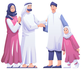 happy eid mubarak illustration