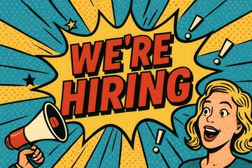 Obraz premium Vibrant pop art style illustration featuring a dynamic 