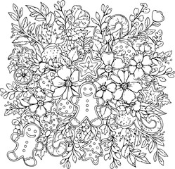 christmas, pattern, flower, vector, floral, design, seamless, vintage, illustration, ornament, decoration, art, wallpaper, nature, decor, texture, element, flowers, mandala, leaf, retro, ornate, lace,