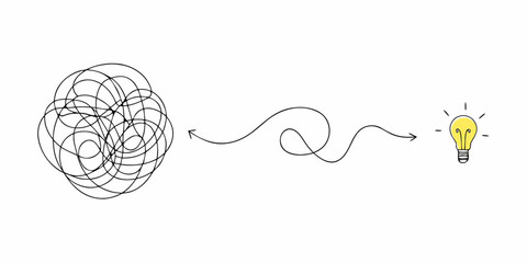 From chaos to clarity a lightbulb idea emerges