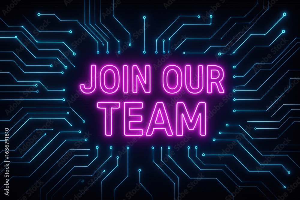 Poster neon pink 