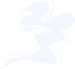 Soft blue abstract fluid shape creating a gentle, flowing design element on white.