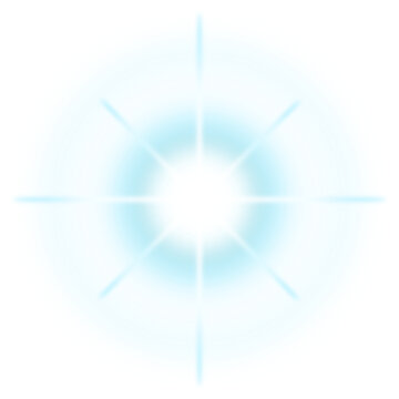 Bright, radiating light emanating from a central point, creating a starburst effect with a soft glow.