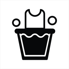 Clean Clothes Laundry Glyph Style Vector Icon