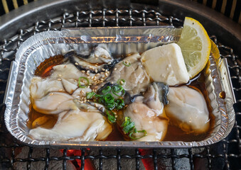 牡蠣のレモンバターホイル焼き