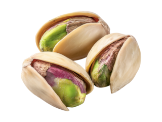 Pistachio nuts unpeeled cut out
