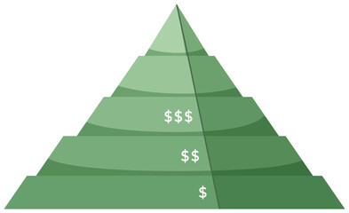 pyramid scheme vector icon
