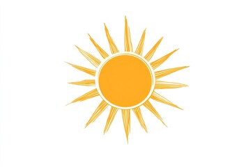 Fototapeta premium Minimalist design of a sun shining, evoking summer, warmth, and positive energy, perfect for representing nature and solar power