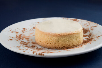 white chocolate cake on a plate