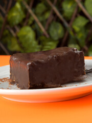 chocolate cake on a plate