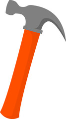 
flat vector illustration of a hammer isolated