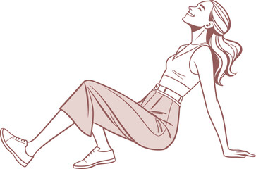 Fashion Model Girl in Stylish Outfit. Elegant Young Woman in Fashion Clothing. Beautiful Model Girl in Trendy Style. Female Fashion Model Wearing Modern Dress. Glamorous Woman in Stylish Fashion Pose