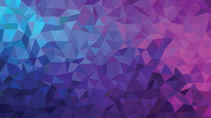 Fototapeta premium Geometric low poly background with blue to pink gradient