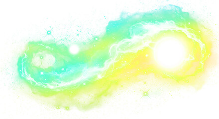 Cosmic Energy Nebula with Stellar Radiance and Celestial Dust isolated on a transparent background © MaStudio