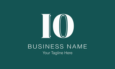 IO I io initial logo | initial based abstract modern minimal creative logo, vector template image. luxury logotype logo, real estate homie logo. typography logo. initials logo