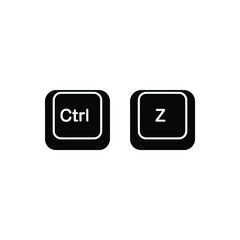 Computer keyboard ctrl z keys for undo command