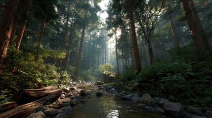 morning in the woods