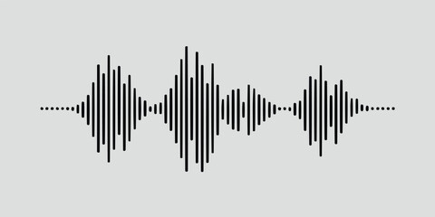 Sound Wave Illustration for Audio Visualization and Data Analysis Applications Representing Technology Communication and Medical Monitoring and Abstract Waveform in Graphic Design