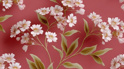 vintage botanical pattern, vintage-inspired floral pattern for national tooth fairy day decor in soft cream and dusty rose colors with ornate victorian elements premium heritage style design for