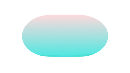 A soft oval shape with a gradient from pink to blue on a white background creating a smooth transition