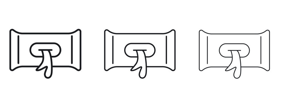 Wipes pack icon vector Logo Design Template. Editable Stroke graphics.