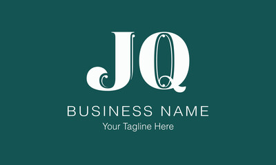 JQ J jq initial logo | initial based abstract modern minimal creative logo, vector template image. luxury logotype logo, real estate homie logo. typography logo. initials logo