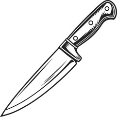 vector illustration knife isolated on white background