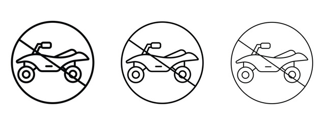 No all terrain vehicle sign vector Logo Design Template. Editable Stroke graphics. © ramsey