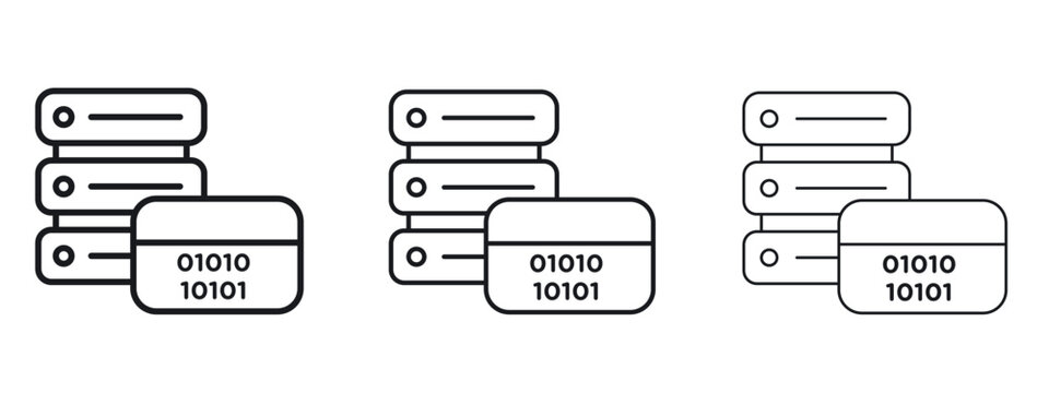 Master data icon vector Logo Design Template. Editable Stroke graphics.