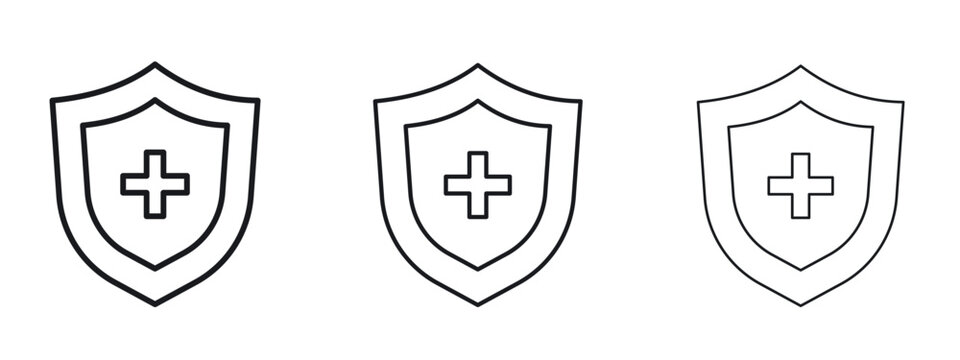 Immune guard icon vector Logo Design Template. Editable Stroke graphics.